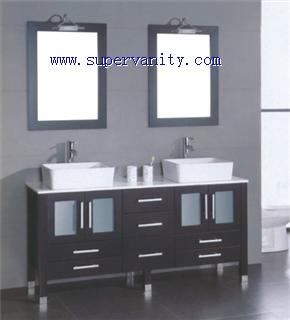 Solid Wood Cabinet Bathroom